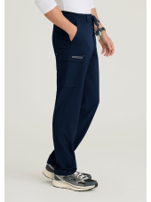 Pantalón médico de mujer con 5 bolsillos y cintura de malla - Skechers "RIP STOP" (SKP712)