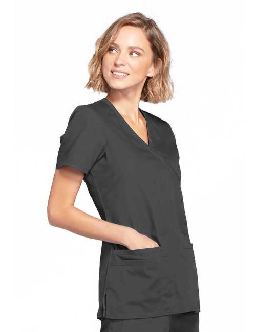 Bata médica para mujeres, 2 bolsillos, originales de ropa de trabajo Cherokee (4801)