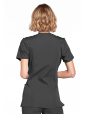 Bata médica para mujeres, 2 bolsillos, originales de ropa de trabajo Cherokee (4801)