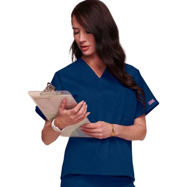 Bata médica para mujeres, 1 bolsillo, originales de ropa de trabajo Cherokee (4777) Bata médica para mujeres, 1 bolsillo, originales de ropa de trabajo Cherokee (4777)