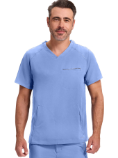 Blusa médica de hombre con cuello en V "STEVEN" - Healing Hands (HHE2382)