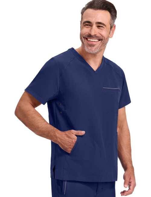 Men’s V-Neck Medical Scrub Top "STEVEN" - Healing Hands (HHE2382)