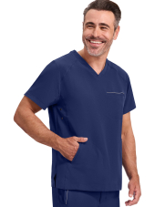 Blusa médica de hombre con cuello en V "STEVEN" - Healing Hands (HHE2382)