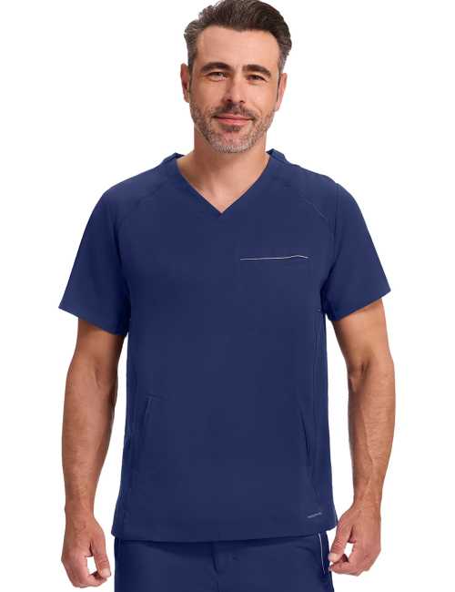 Blusa médica de hombre con cuello en V "STEVEN" - Healing Hands (HHE2382)