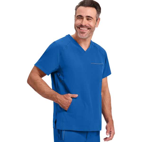 Blusa médica de hombre con cuello en V "STEVEN" - Healing Hands (HHE2382)