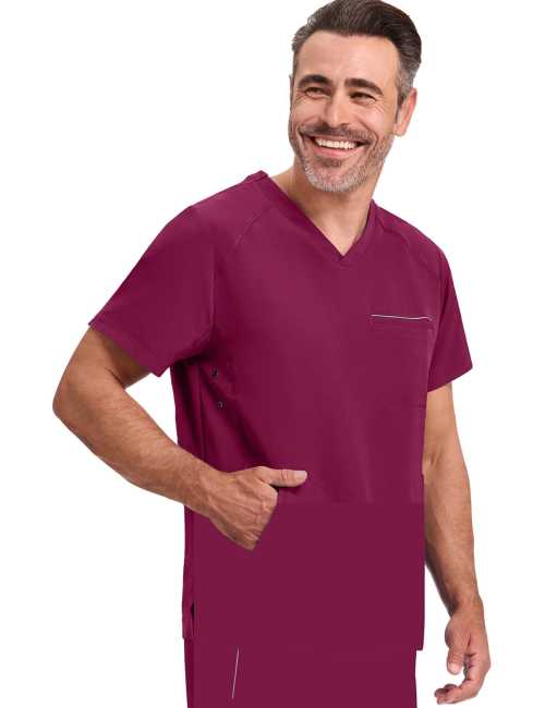 Blusa médica de hombre con cuello en V "STEVEN" - Healing Hands (HHE2382)