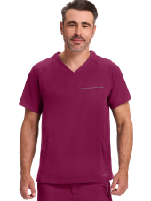 Blusa médica de hombre con cuello en V "STEVEN" - Healing Hands (HHE2382)