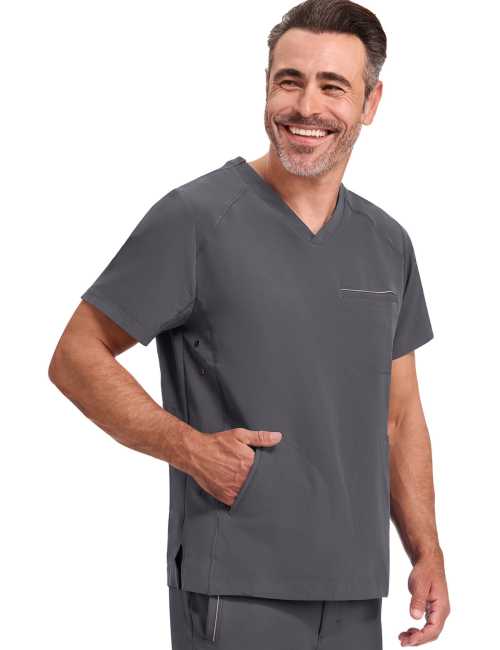 Blusa médica de hombre con cuello en V "STEVEN" - Healing Hands (HHE2382)