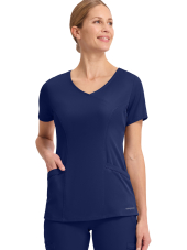 Women’s V-Neck Medical Scrub Top "SKYLER" - Healing Hands (HHE2285)