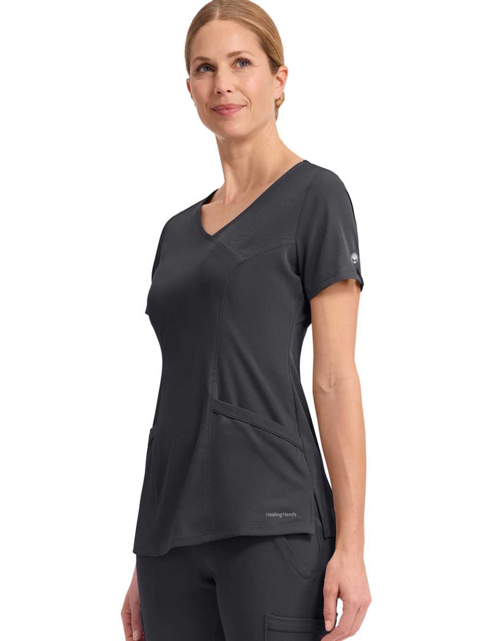 Women’s V-Neck Medical Scrub Top "SKYLER" - Healing Hands (HHE2285)