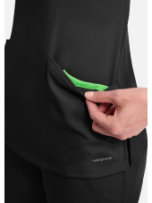 Blusa médica de mujer con cuello en V "SKYLER" - Healing Hands (HHE2285)