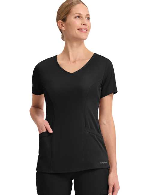 Women’s V-Neck Medical Scrub Top "SKYLER" - Healing Hands (HHE2285)