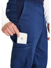 Pantalon médical jogger, homme, taille mi-haute (WWE251)