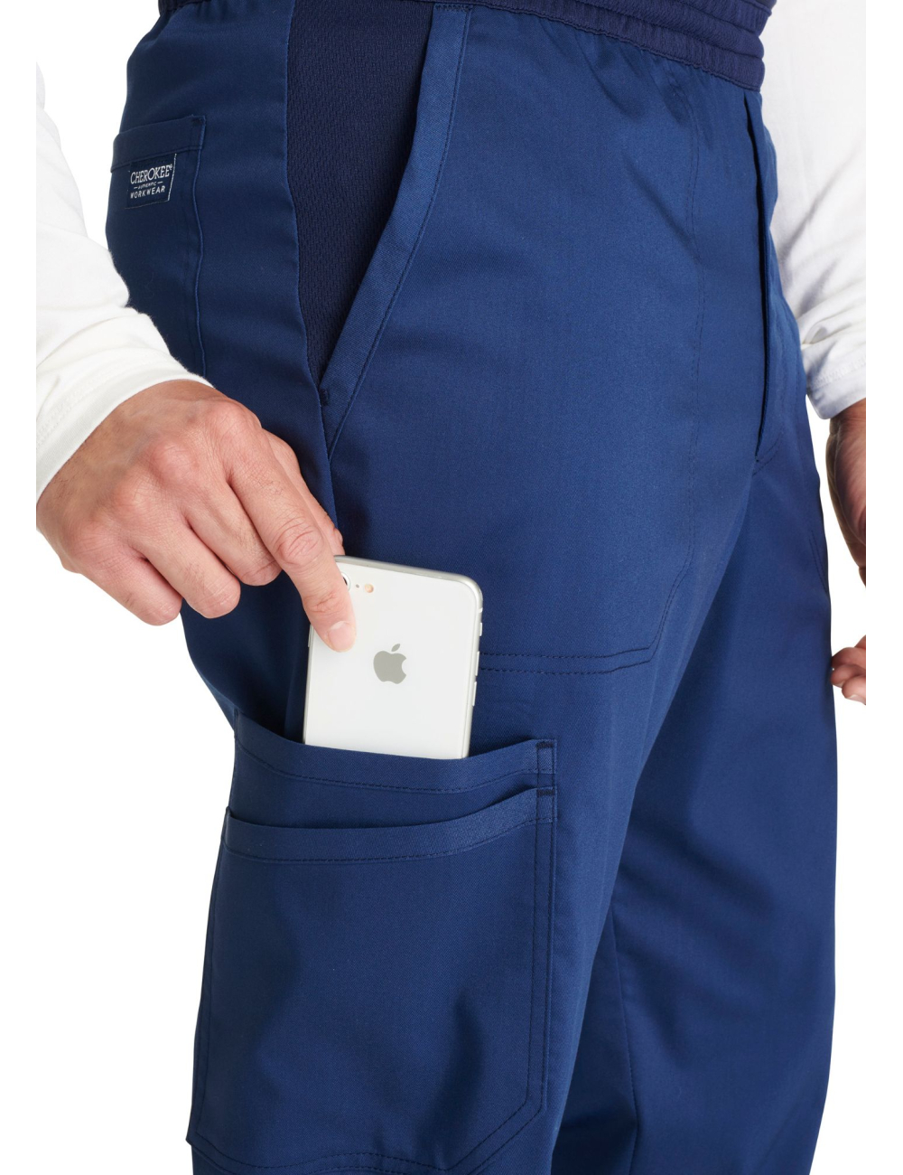 Pantalon médical jogger, homme, taille mi-haute (WWE251)