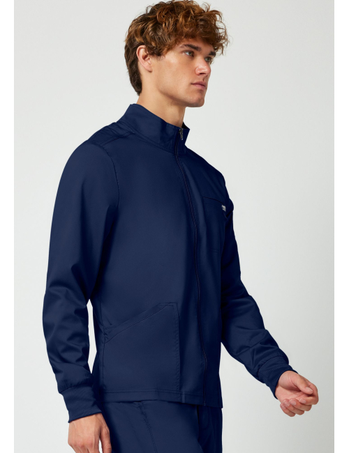 Veste médicale homme avec fermeture éclair à l'avant (WWE320)