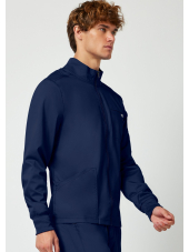 Veste médicale homme avec fermeture éclair à l'avant (WWE320)