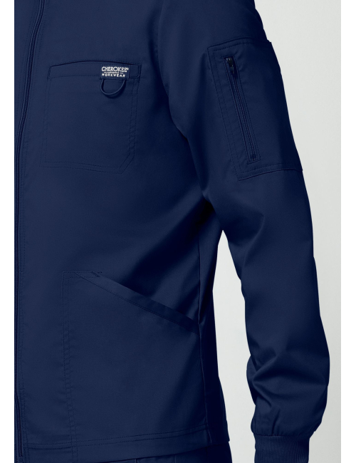 Veste médicale homme avec fermeture éclair à l'avant (WWE320)