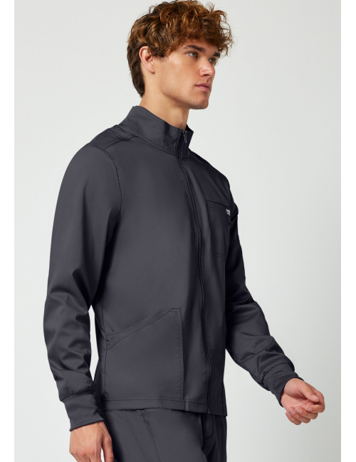Veste médicale homme avec fermeture éclair à l'avant (WWE320)