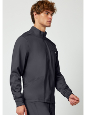 Veste médicale homme avec fermeture éclair à l'avant (WWE320)