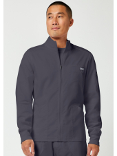 Veste médicale homme avec fermeture éclair à l'avant (WWE320)