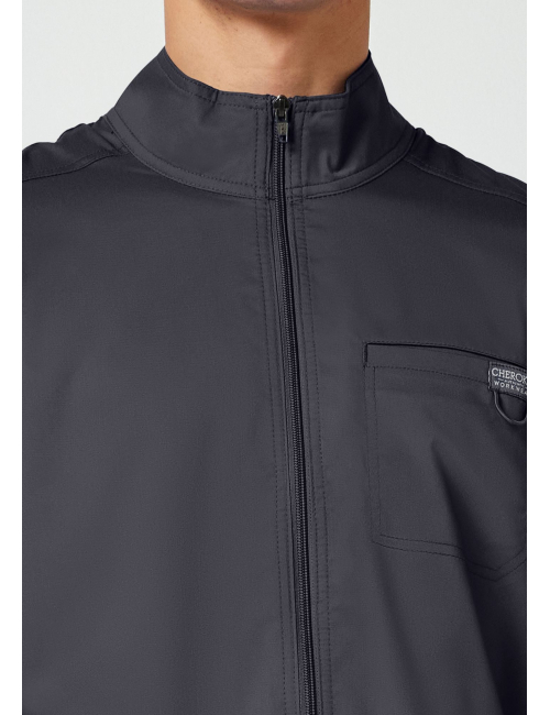 Veste médicale homme avec fermeture éclair à l'avant (WWE320)