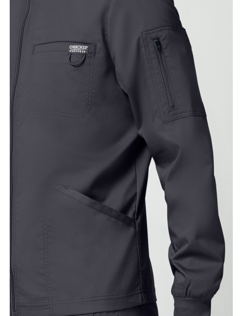 Veste médicale homme avec fermeture éclair à l'avant (WWE320)