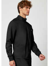 Veste médicale homme avec fermeture éclair à l'avant (WWE320)