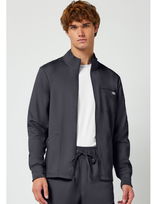 Veste médicale homme avec fermeture éclair à l'avant (WWE320)