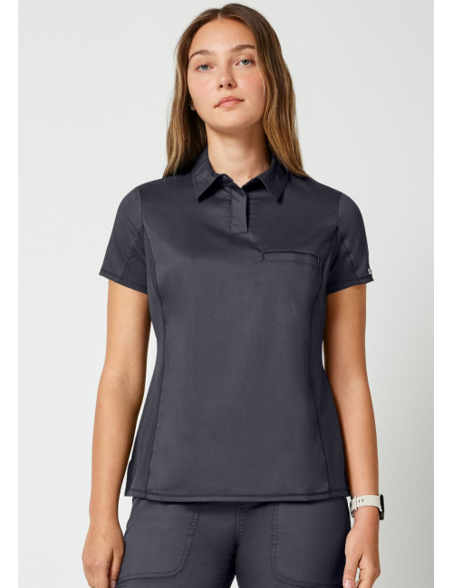 Bata médica de mujer, cuello de polo, Cherokee, colección "Revolución" (WW698)