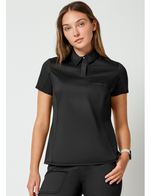 Bata médica de mujer, cuello de polo, Cherokee, colección "Revolución" (WW698)