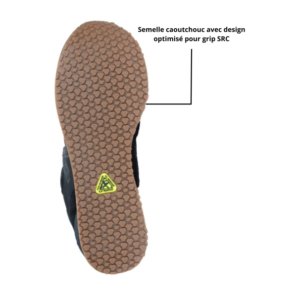 Chaussures médicales homme, avec semelle extérieure caoutchouc SRC (MID515SR)