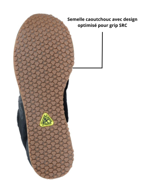 Chaussures médicales homme, avec semelle extérieure caoutchouc SRC (MID515SR)