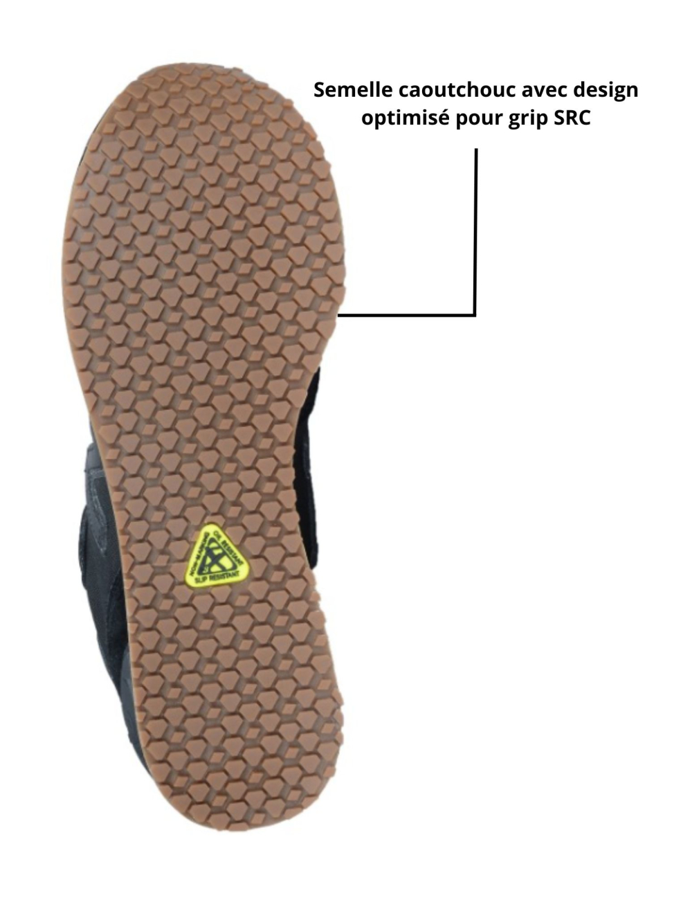 Chaussures médicales homme, avec semelle extérieure caoutchouc SRC (MID515SR)