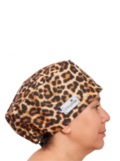 Gorro médico corto "Leopardo" 100% algodón CHRYSVAL (211-449)