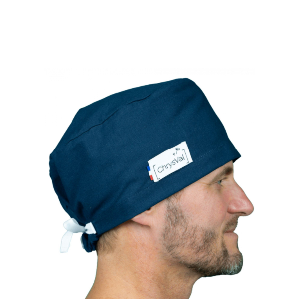 Calot médical couvrant bleu nuit 100% coton CHRYSVAL (211-150)