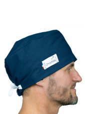 Calot médical couvrant bleu nuit 100% coton CHRYSVAL (211-150)