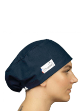 Calot médical couvrant bleu nuit 100% coton CHRYSVAL (211-150)