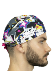 Medical Cap pink flamingos 100% coton Chrysval (211-215)