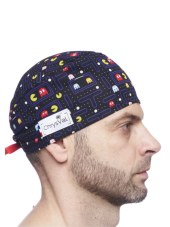 Gorro médico corto "Pac-Man" 100% algodón CHRYSVAL (211-899)