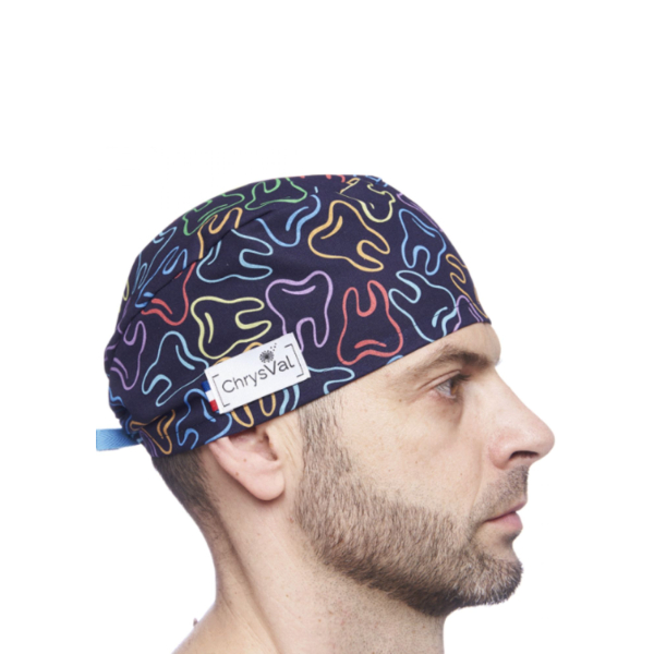 Gorro médico corto "Pac-Man" 100% algodón CHRYSVAL (211-899)