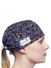 Gorro médico corto "Pac-Man" 100% algodón CHRYSVAL (211-899)