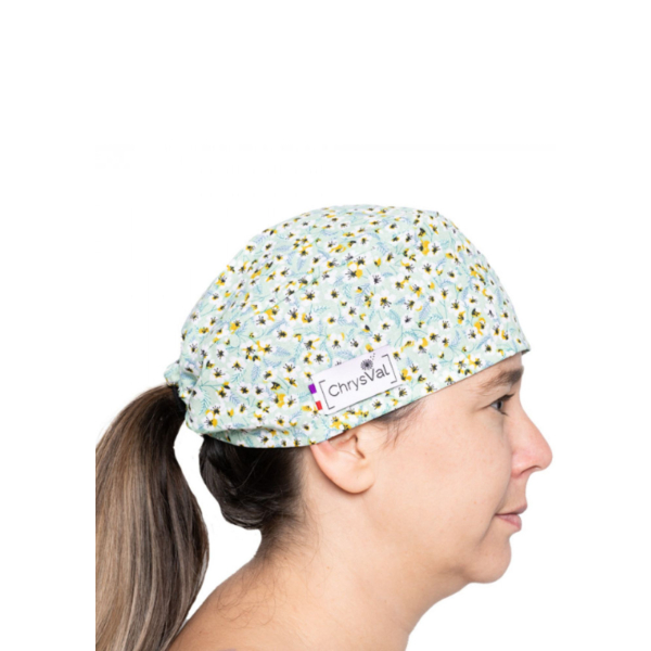 Gorro médico corto "Amandine" 100% algodón CHRYSVAL (211-1014)
