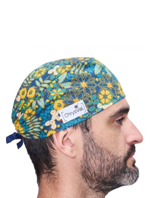 Short medical scrub cap "Sophie" 100% cotton CHRYSVAL (211-1048)