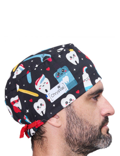 Gorro médico largo "Mega Dent" 100% algodón CHRYSVAL (211-1076)