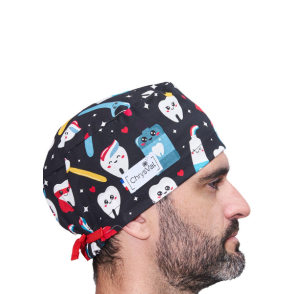 Gorro médico largo "Mega Dent" 100% algodón CHRYSVAL (211-1076)