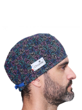 Long medical scrub cap "Détartrage" 100% cotton CHRYSVAL (211-1087)