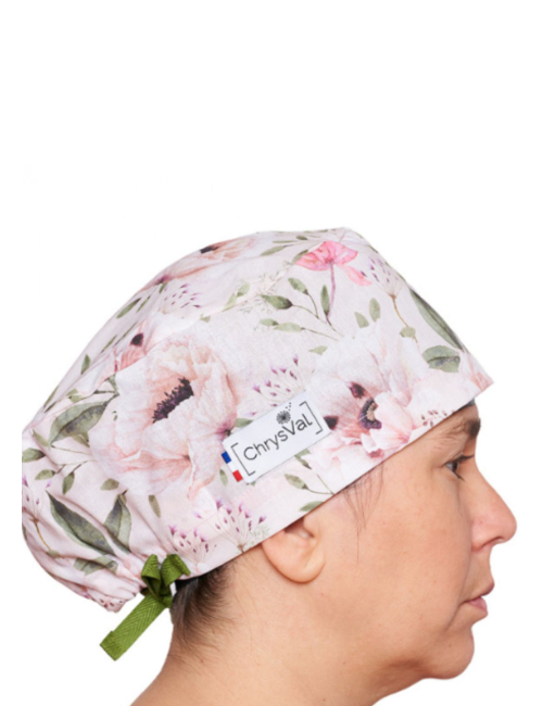Long medical scrub cap "Bridgerton" 100% cotton CHRYSVAL (211-1114)