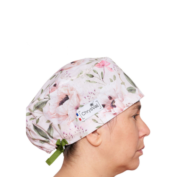 Long medical scrub cap "Bridgerton" 100% cotton CHRYSVAL (211-1114)