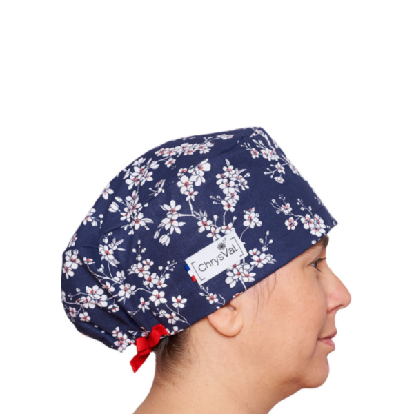 Long medical scrub cap "Bridgerton" 100% cotton CHRYSVAL (211-1114)