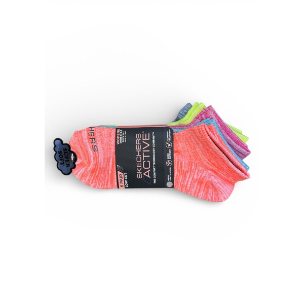 Lots de 6 chaussettes chevilles "Skechers multi-couleurs" 35/40